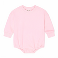 Pink Sweatshirt Bubble Romper