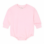 Pink Sweatshirt Bubble Romper