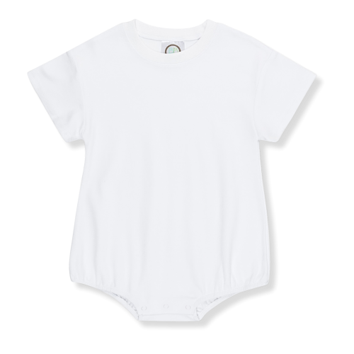 White Short Sleeved Bubble