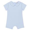 Blue Short Sleeved Peter Pan Romper
