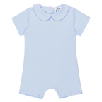Blue Short Sleeved Peter Pan Romper