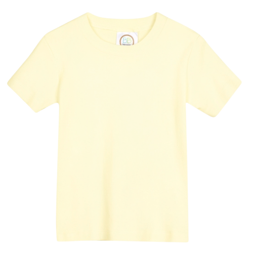 Pale Yellow Boy's Short Sleeve Tee Shirt