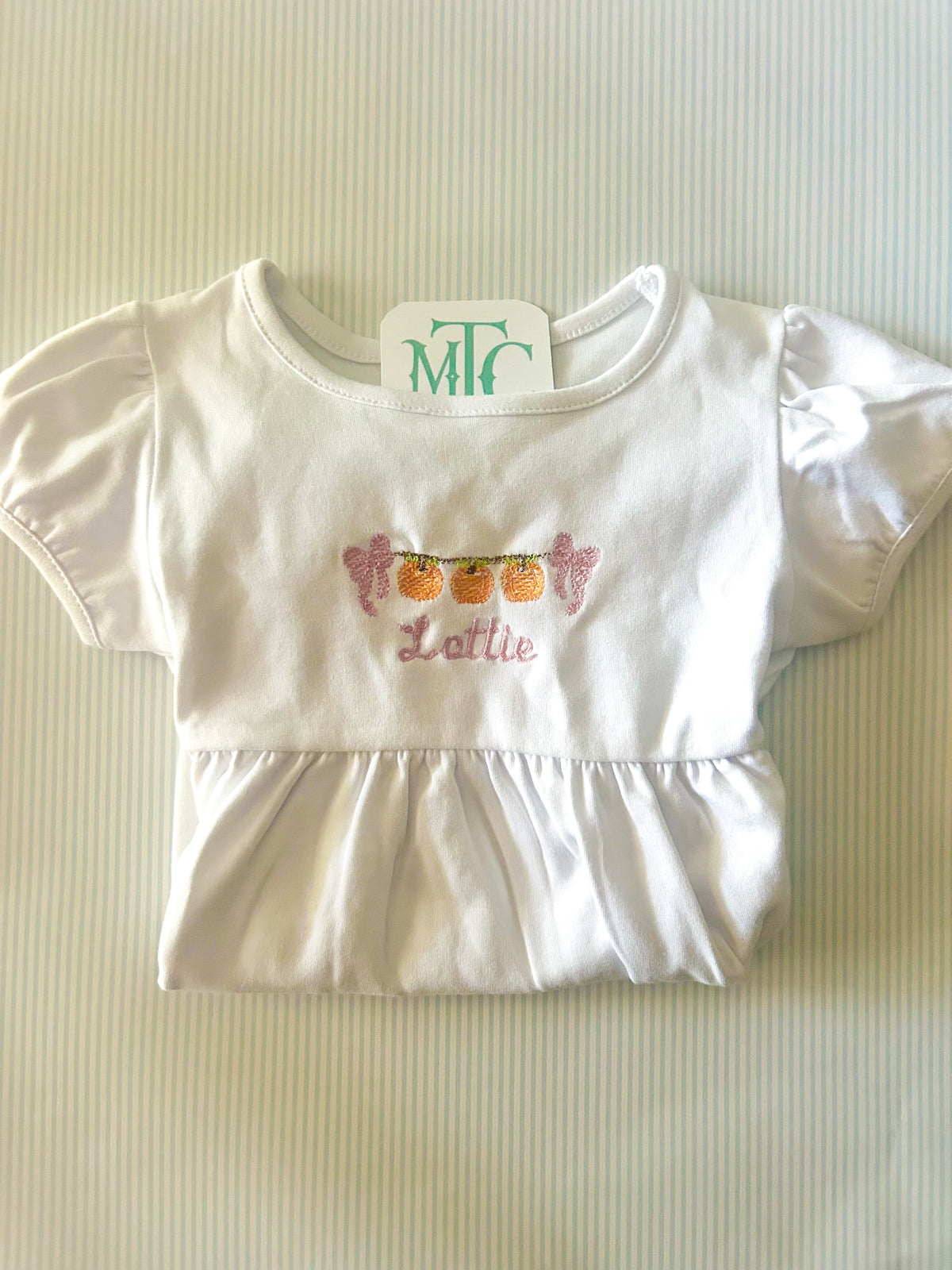 PUMPKIN BANNER BUBBLE/ROMPER/DRESS/TEE