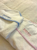 GINGHAM TRIM HOODED TOWEL