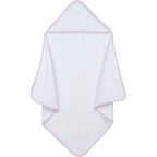Hooded Towel with Pink Gingham Trim